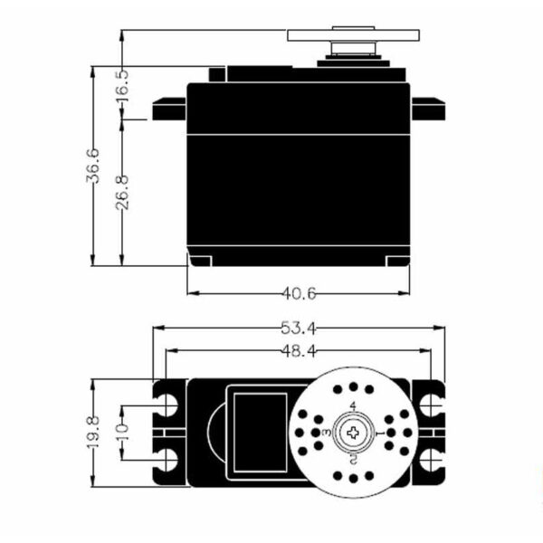 Hitec HS-422 Deluxe Standard Servo Dimensions