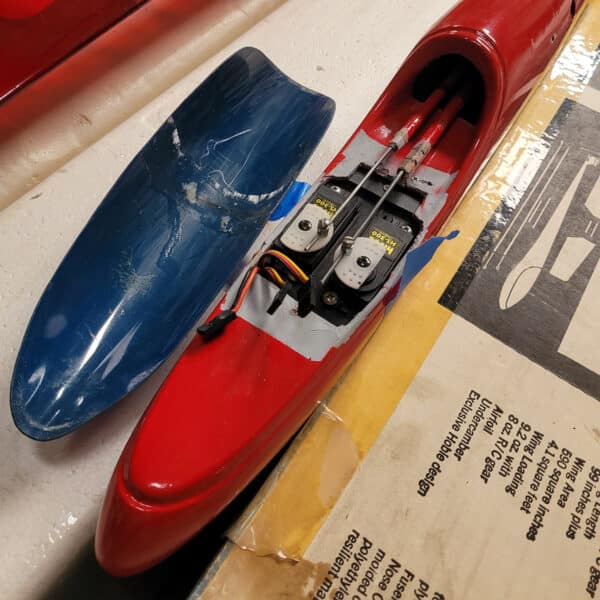 Used-Hobie Hawk, Needs Restoration, Red/Blue - Image 2